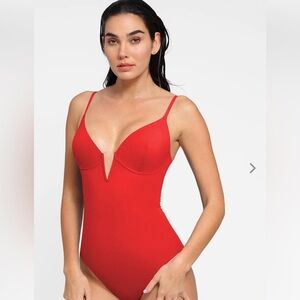 Shapewear Plunging V Slimming One-Piece Swimsuit